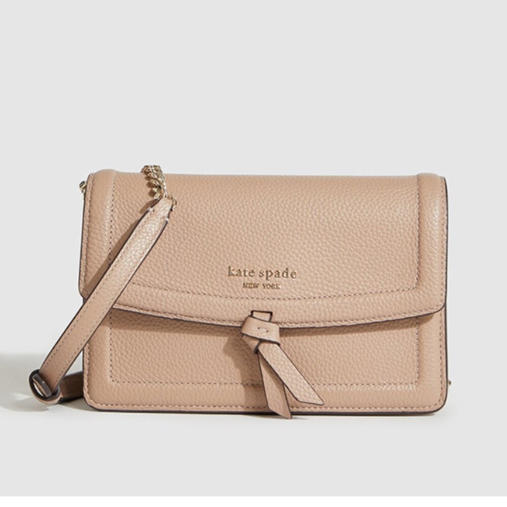Kate Spade Knott Crossbody - Beige - Pebbled leather